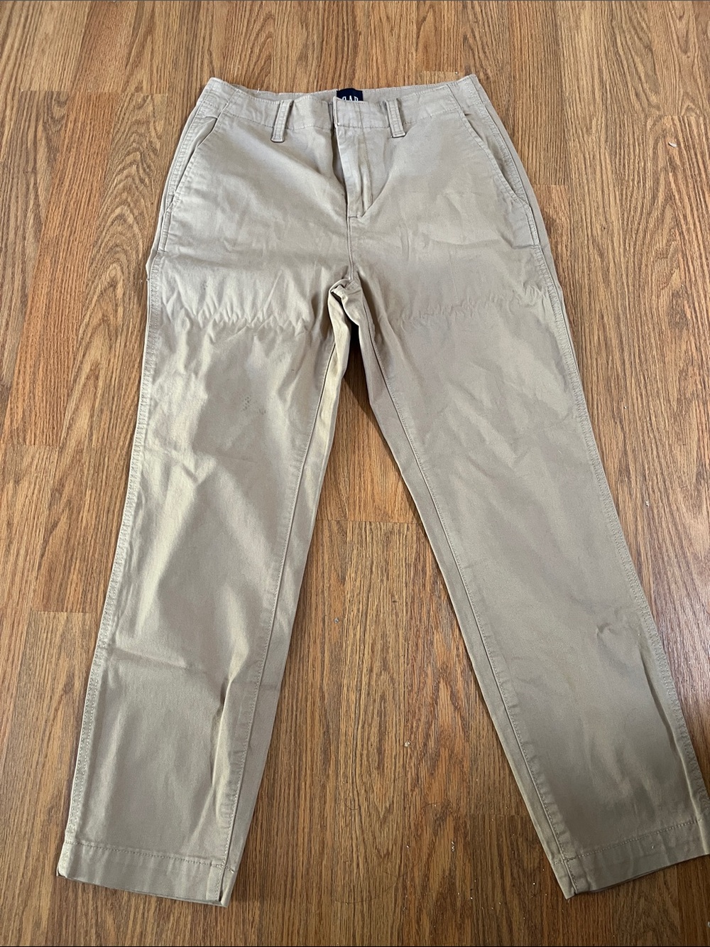 GAP Straight-Leg Tan Chino Pants! Waist 15 inches /insane 25 inches/long 37 !